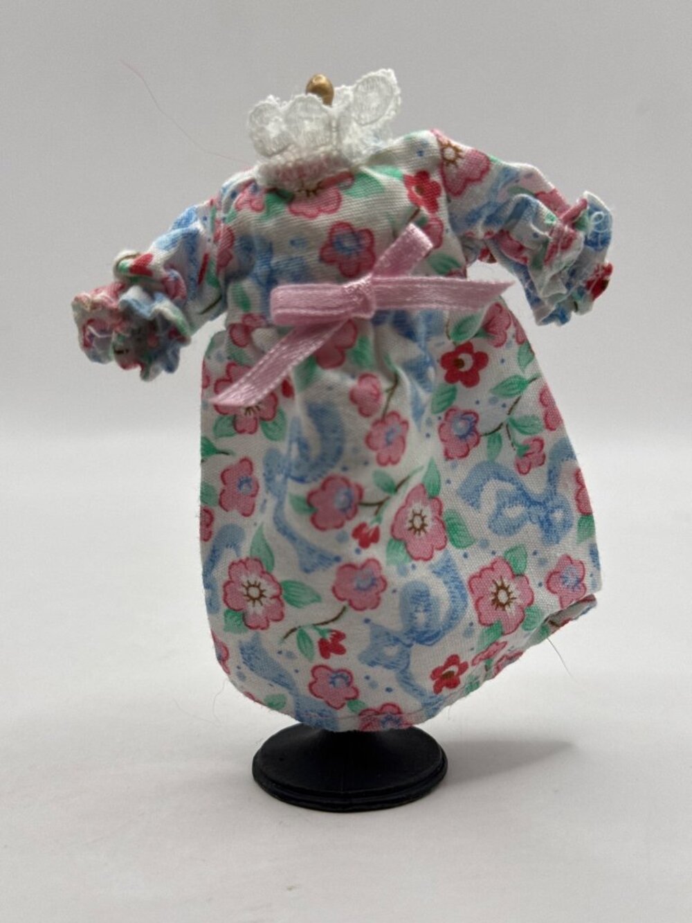 Vtg Mattel Tutti Doll Dress Floral Pink Bow 1965 Barbie Sister Clothes